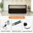 Vintage-Style Front Desk and Computer Desk with Lockable Drawers and Storage, No Assembly Required-42838965