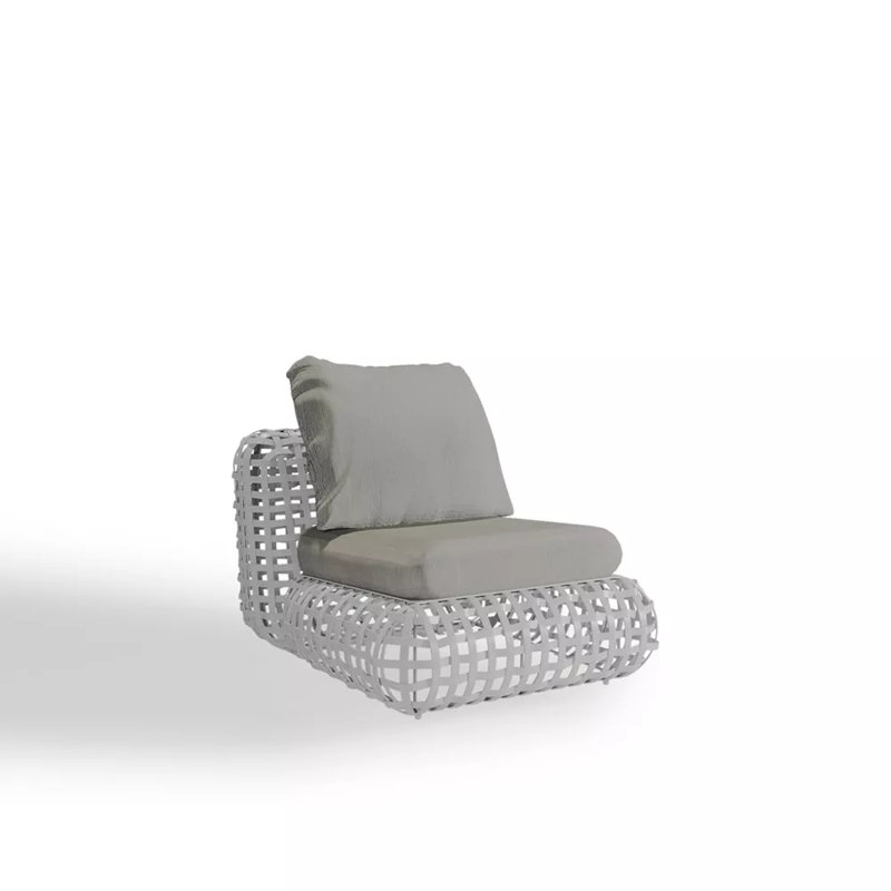 Matilda Outdoor Lounge Chair, Whitewash, Spectrum Dove