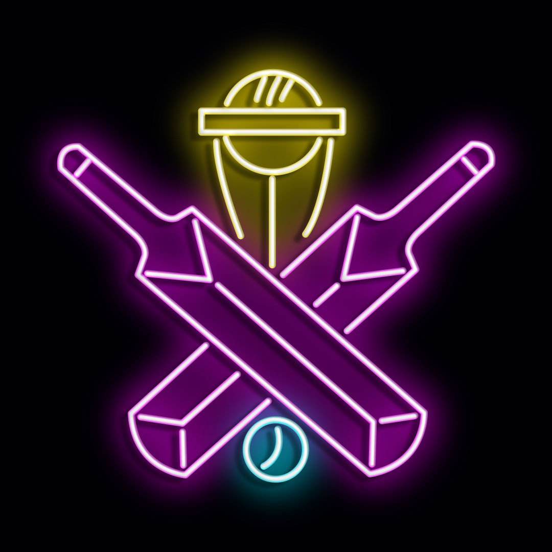 Cricket 60cm LED Sports Neon Sign