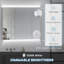Armoire à pharmacie à DEL, organisateur de miroir de meuble-lavabo mural 35,5 po x 29,5 po avec gradateur tactile, trois portes et charge USB