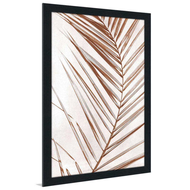 Sedona Frond II - peinture, L 27,5 po x H 39,5 po, Cadre noir