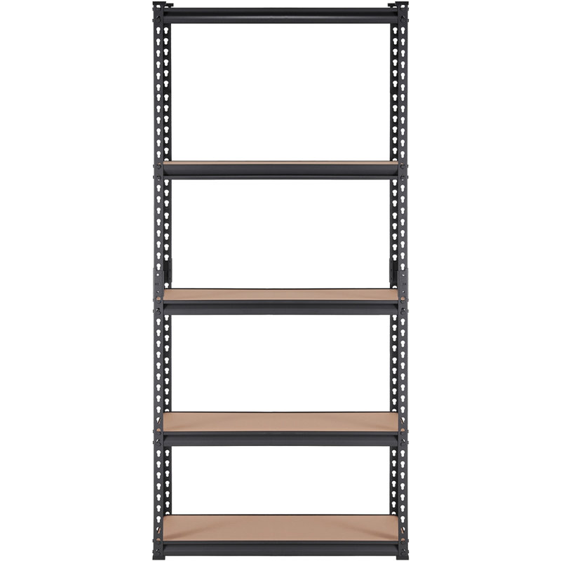Étagère de rangement réglable à 5 niveaux, capacité de 2 000 lb, étagère de rangement robuste en métal, noire, L 36 po x l 18 po x H 72 po pour la cuisine