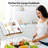 Book Stand For Reading Large Book Holder With 360° Rotating Base, 15.4"X11" Cookbook Stand Desktop Holder With Book Light, Foldable Desktop Stand For Textbook, Recipe, Laptop, Sheet Music
