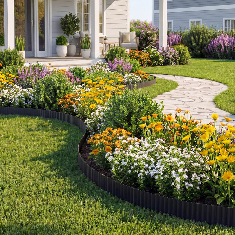 15 cm H x 1219 cm W Lawn Edging Fencing with 1