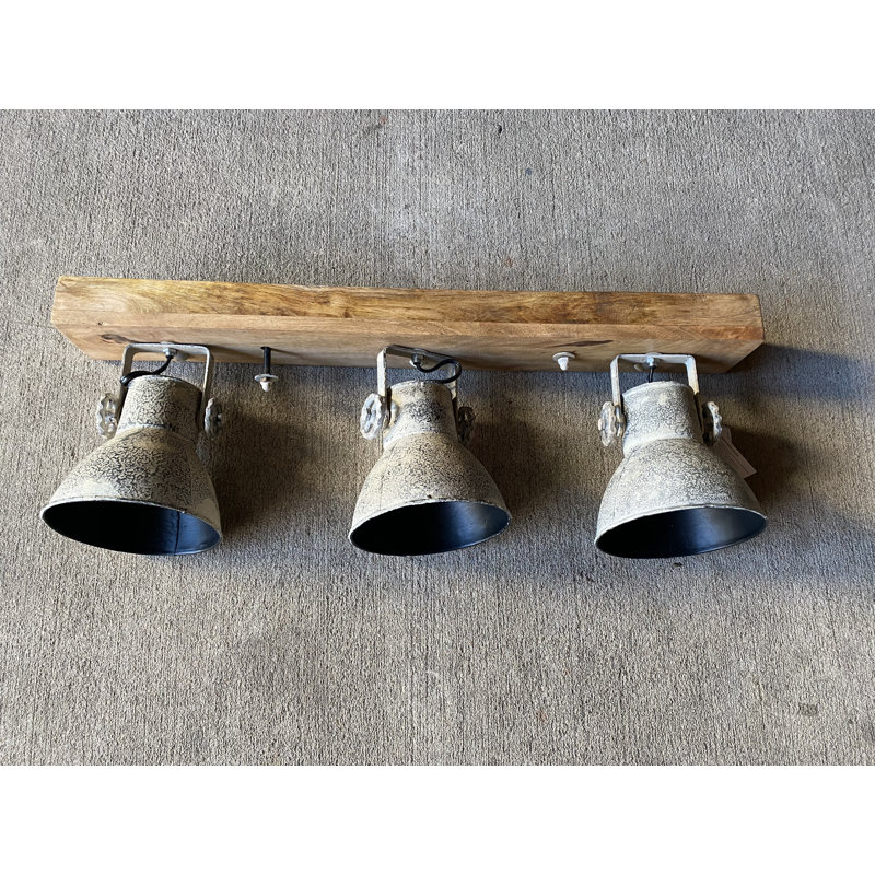 Anatasia Solid Wood Spotlight, Old Black