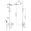 Système de douche mural moderne 10 po avec douche à hauteur réglable et pomme de douche rotative-129184332