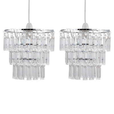 23cm H Plastic Novelty Pendant Shade ( Uno ) in Clear