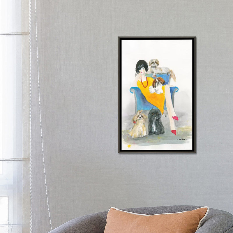 « j’ai besoin d’un autre tzu de shih » par connie collie, reproduction d’art, H 26 po x l 18 po x P 1,5 po