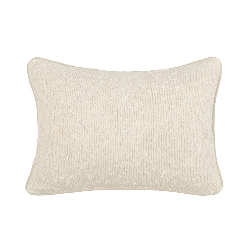 Coussin décoratif en rayonne / viscose Sava, Ivoire, Rectangulaire
