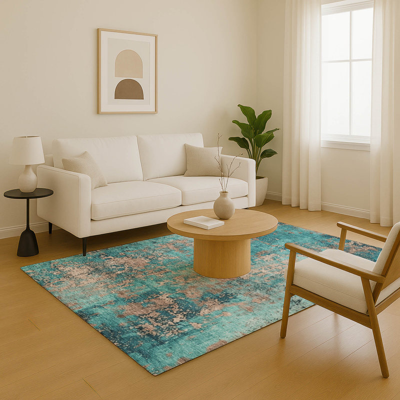 Premium Machine Washable Jacquez AMF1789 Modern Rug, Rectangle 3' x 5'