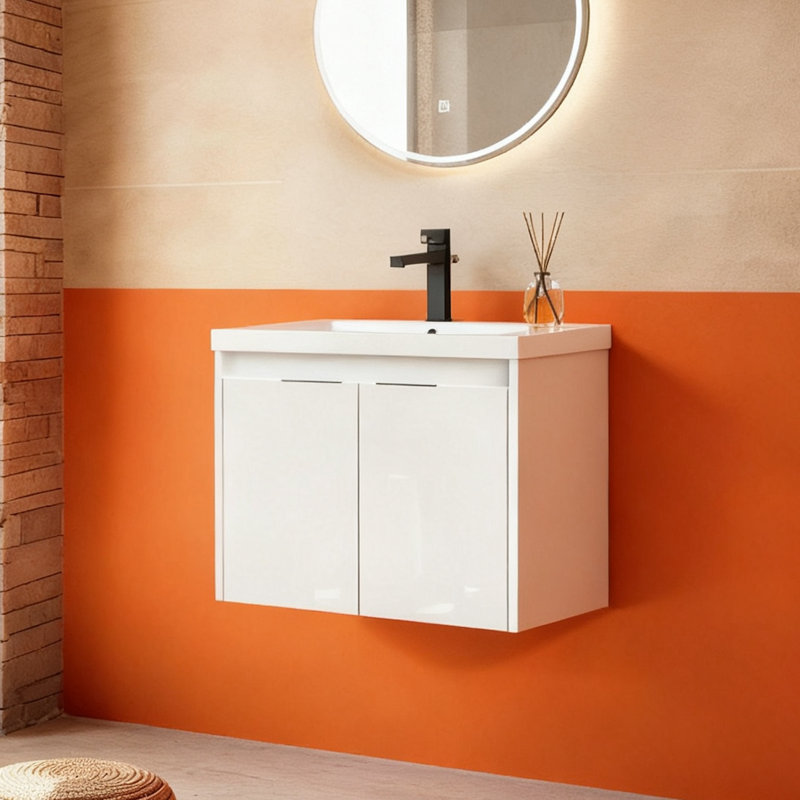 Meuble-lavabo flottant cube 24 "(RTA), 24"