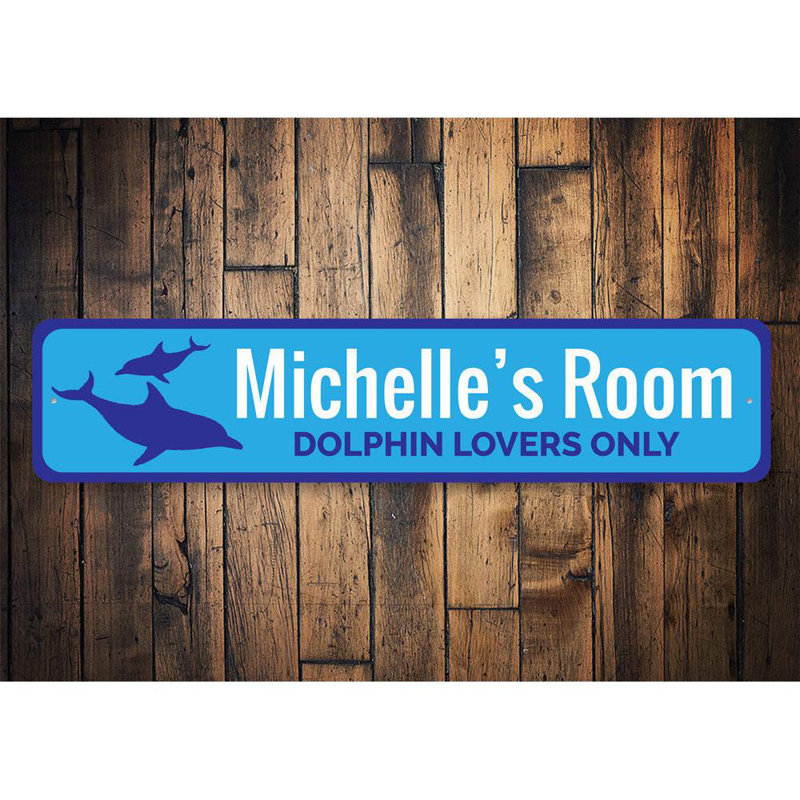Plaque en aluminium Dolphin, H 4 po x l 18 po x P 0,04 po