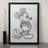 Mickey Mouse Sketched - Picture Frame Drawing