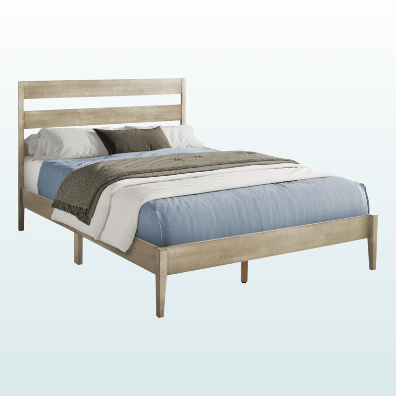 Grand lit plateforme Colette Contemporary, Gris