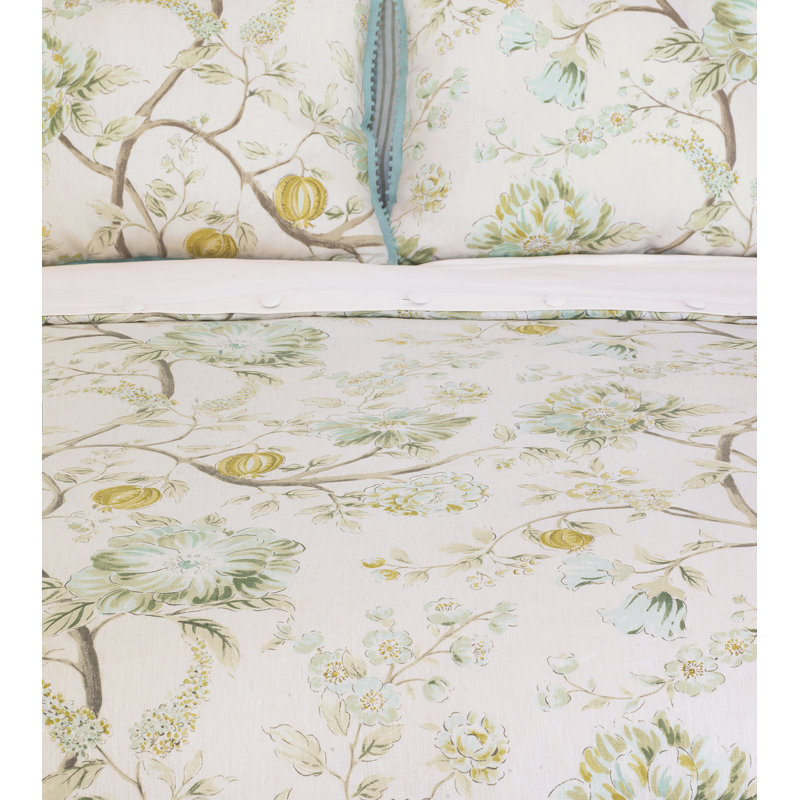 Magnolia Comforter, King Comforter, Hand-Tacked
