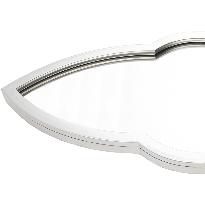 Miroir mural plat en fer, Gris