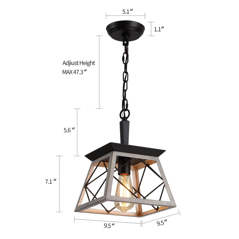 Luminaire suspendu simple Burrill, Blanc