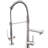 Spot Brushed Nickel Kitchen Faucet With Commercial Style And Pre-Rinse Spring High Arc Single Handle Ceramic Disk Filler In Finish-1900933934