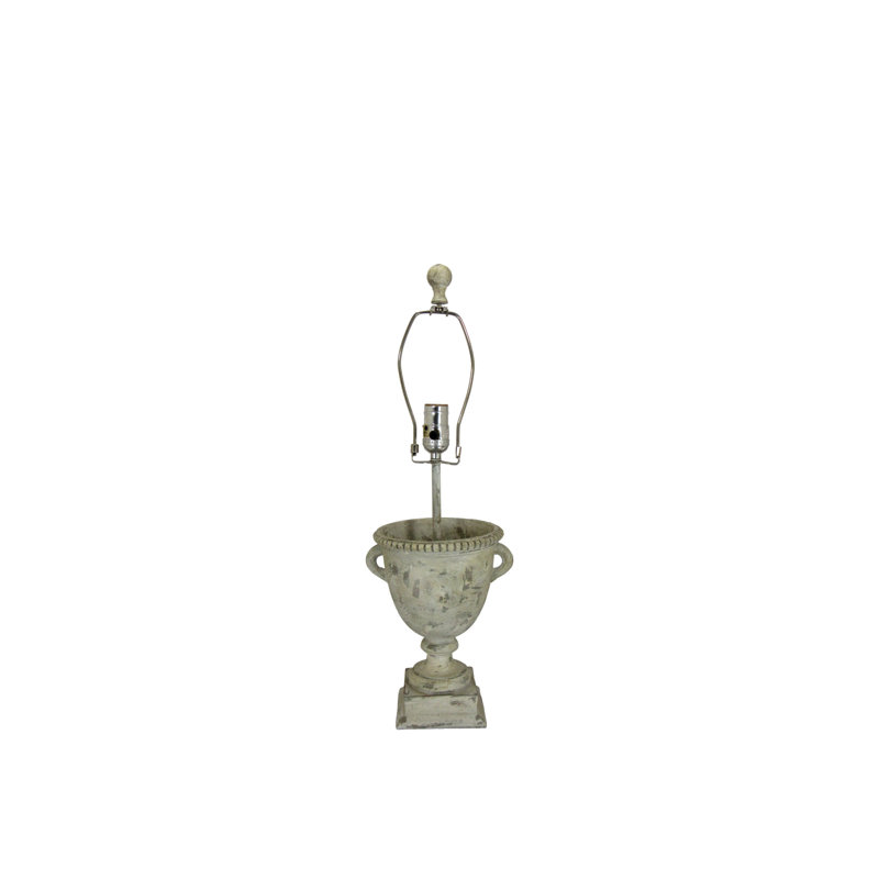 Whitewashed Urn Table Lamp