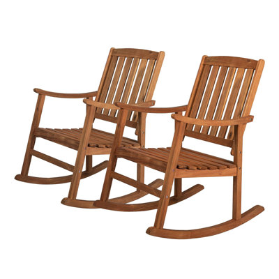 Outdoor Besly Rocking Solid Wood Chair by Wildon Home