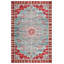 Tapis en coton à imprimé oriental bleu et rouge Gulustan-1603431442