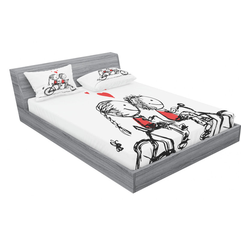 Microfiber Sheet Set, Full Sheet Set with Fitted Sheet