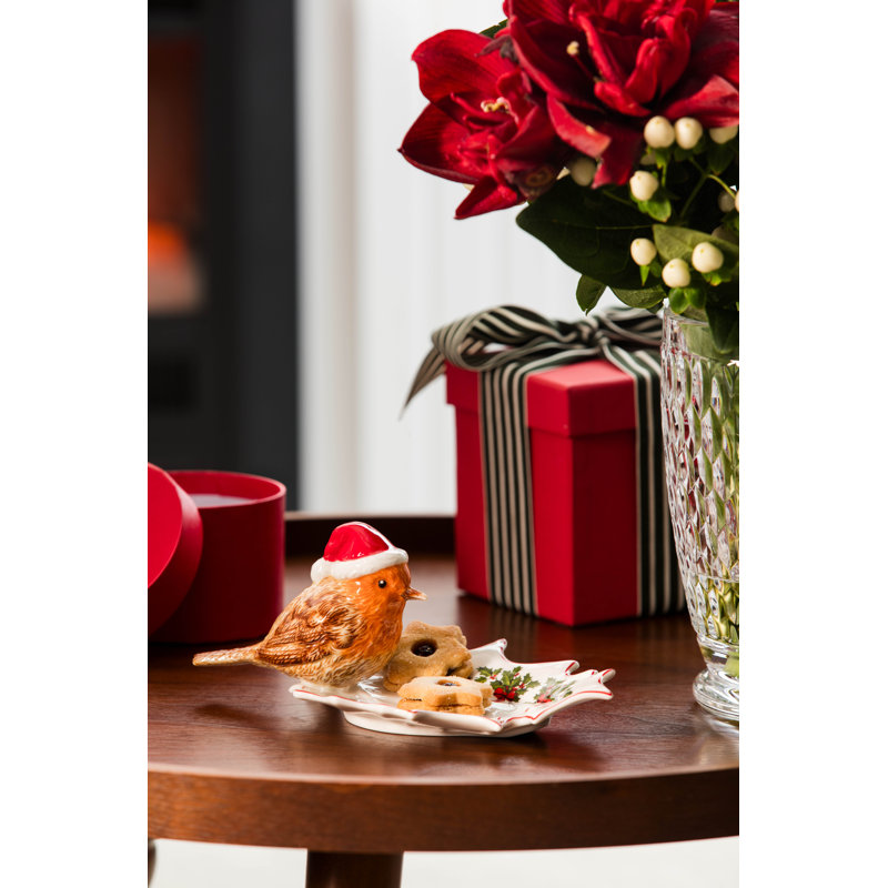Villeroy & Boch Toy's Fantasy Christmas Bowl with Bird Porcelain Decoration