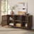 Mid-Century Modern 59" Solid Wood Sideboard/TV Stand with Slat Doors-366692389