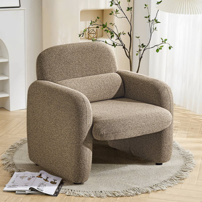 Morden Minimalist Upholstered Chenille  Accent Chair, Decorative Chairs