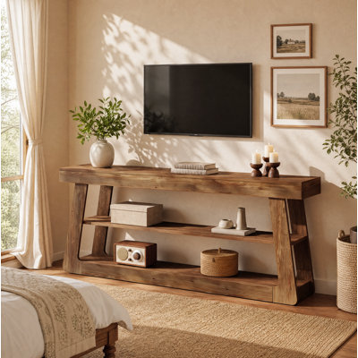 Meuble télé 63 po, meuble télé avec rangement à 3 niveaux