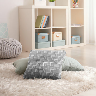 Coussin de sol classique à rayures Baskettressées