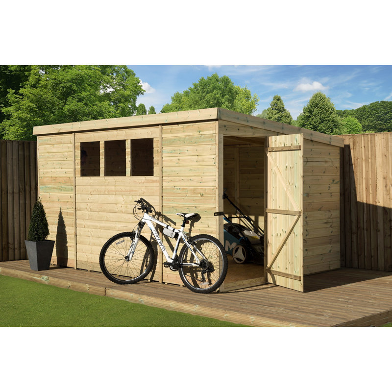 Shiplap Pent Wooden Shed, 8ft. W x 14ft. D