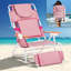 Chaise de plage pliante en aluminium avec porte-gobelet (ensemble de 1)-2005617499