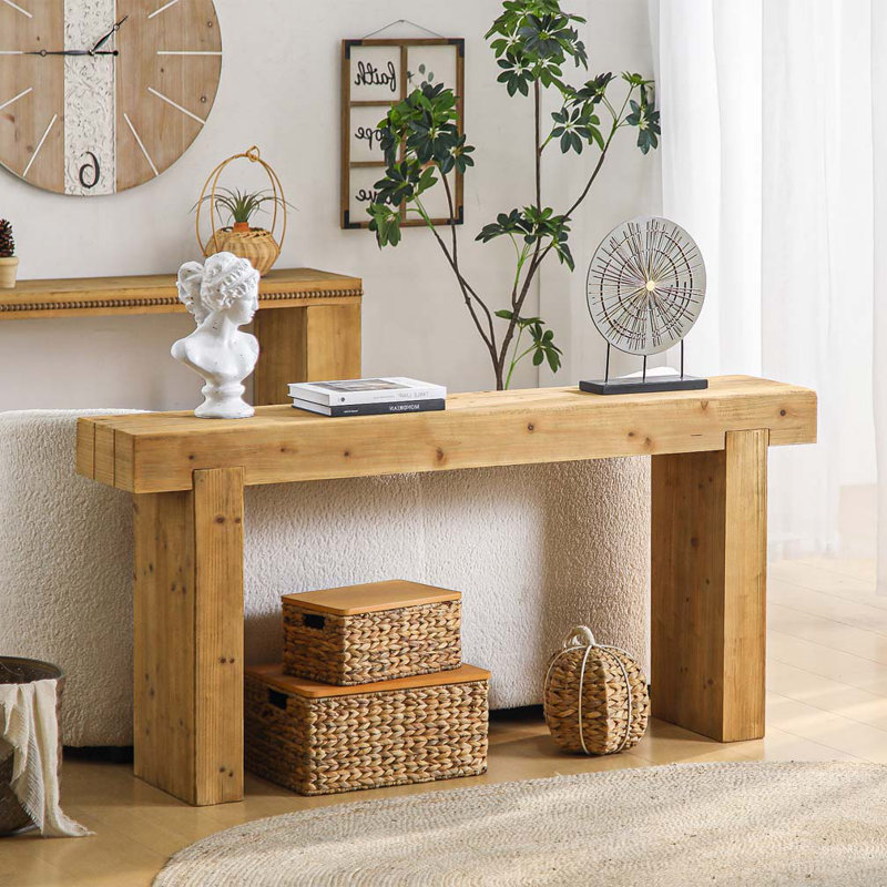 63" Wood Console Table