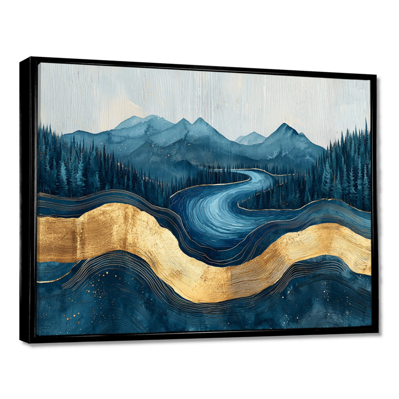 Nyleah - Cottage Wall Art, H 12 po x l 20 po, Impression encadrée flottante, Noir, noir, noir, noir