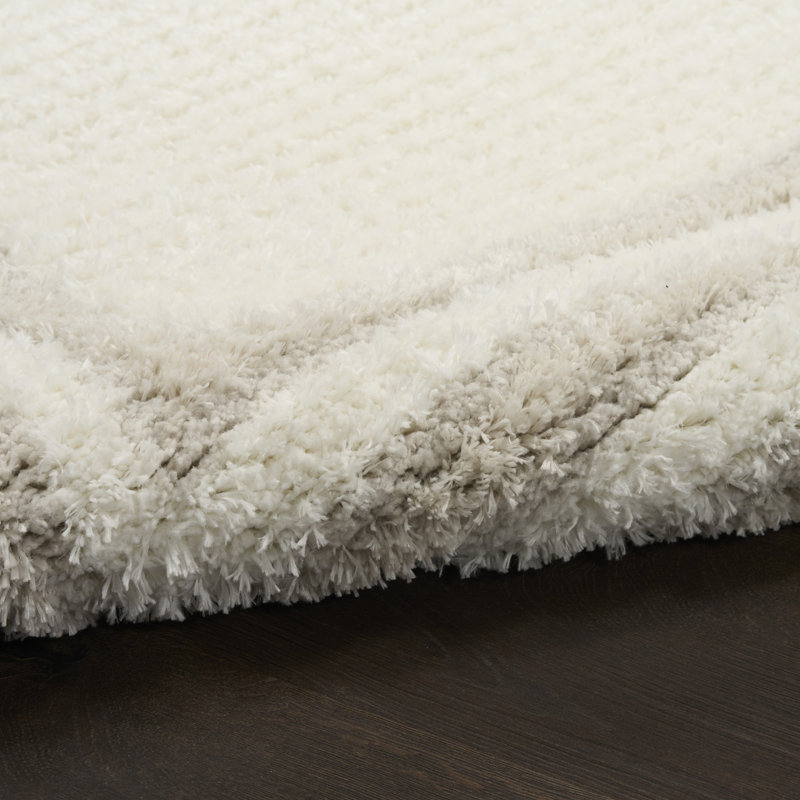  Tapis d'intérieur à poils longs ivoire à poils longs 5 pi 3 po x 7 pi 3 po Pacific, Ivoire/beige