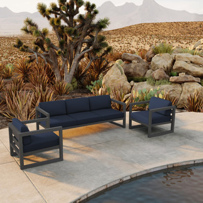Avion 5 - Person Patio Conversation Set with Cushions