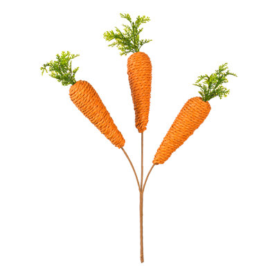 Lence 16'' H Artificial Jute Wrapped Carrot Sprays 