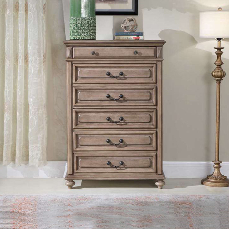 Commodes et commodes rectangulaires en bois manufacturé gris massif, Gris