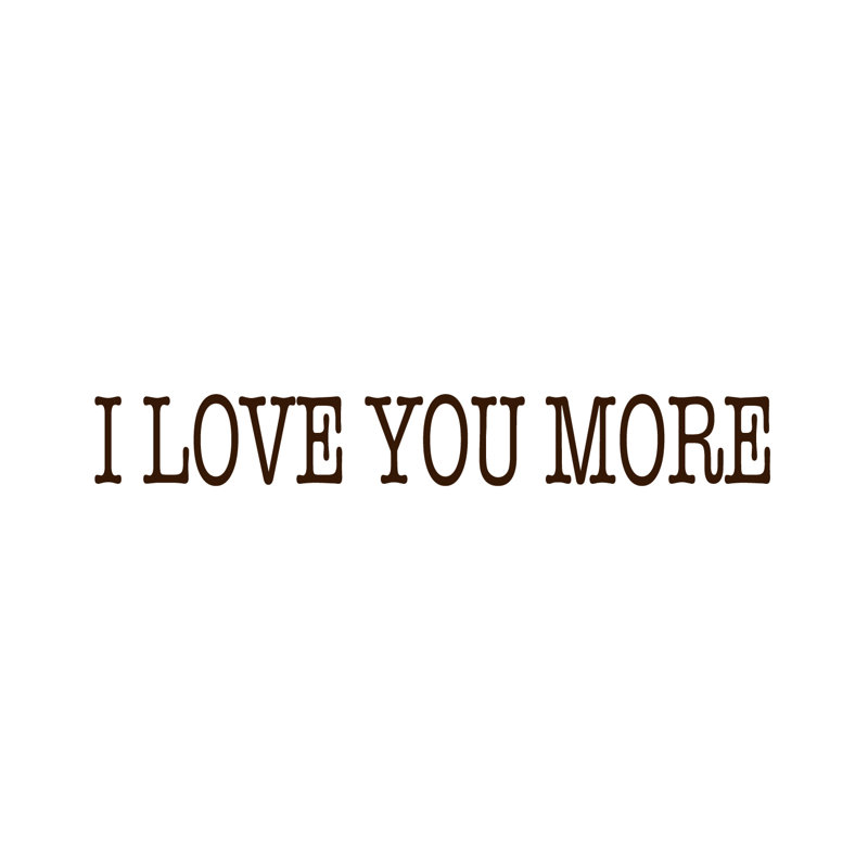 Décalcomanie murale "i love you more", Chocolat