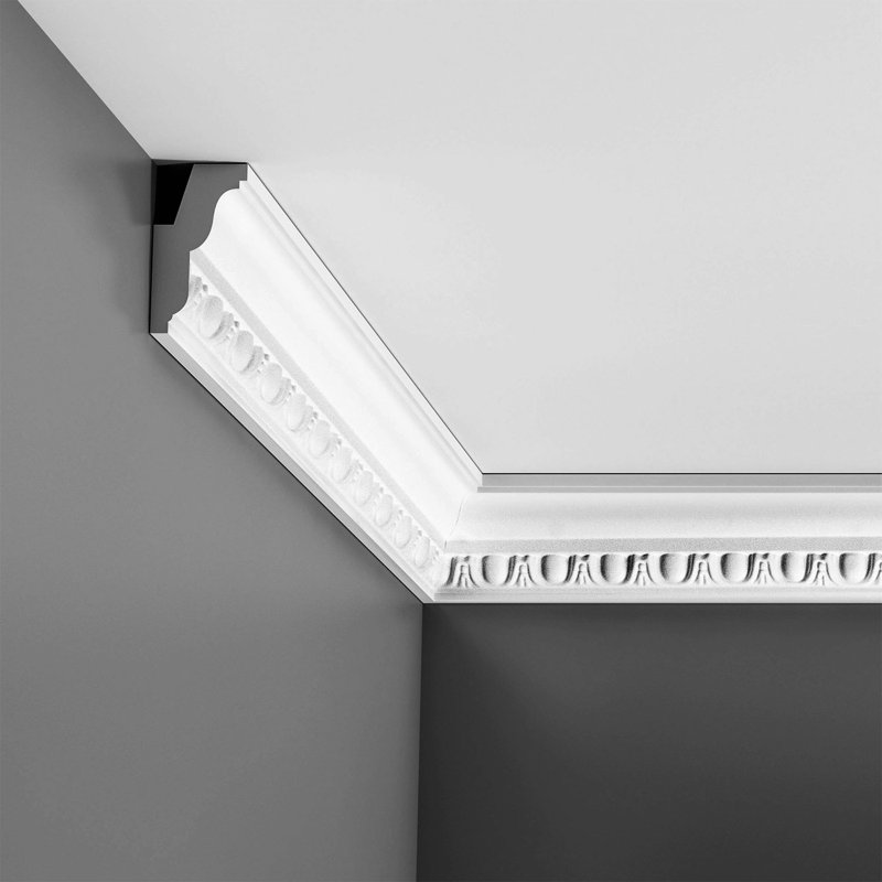 Primed White High Density Polyurethane Egg and Dart Crown Moulding Set
