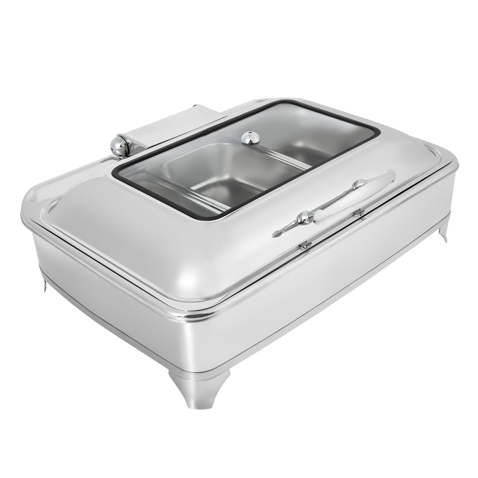 Commercial Electric Chafing Dish Buffet 7.4 Qt Countertop Food Warmer Steam  Table Pan Stainless