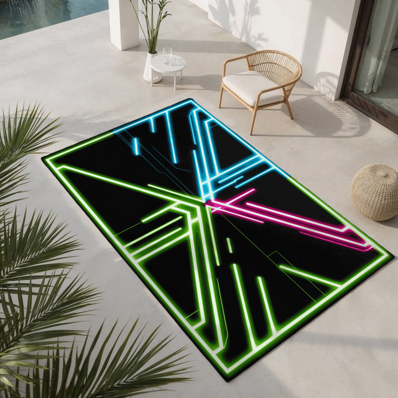Dusk Fusion Indoor And Outdoor Area Rug, Rectangle 9' x 12'