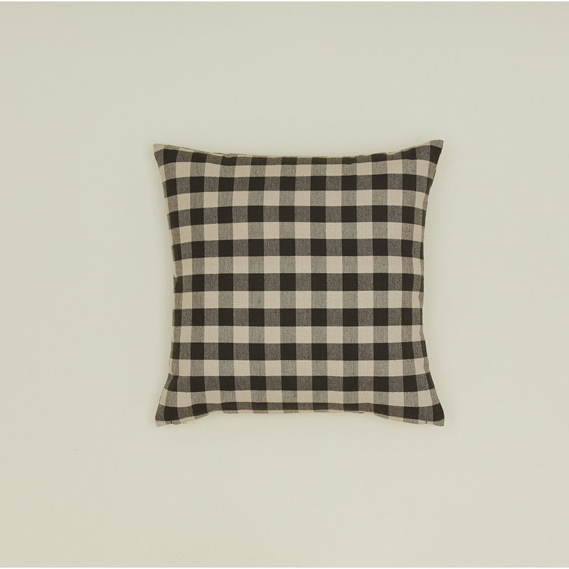 Essential Square Pillow Cover & Insert, Black/Light Gray