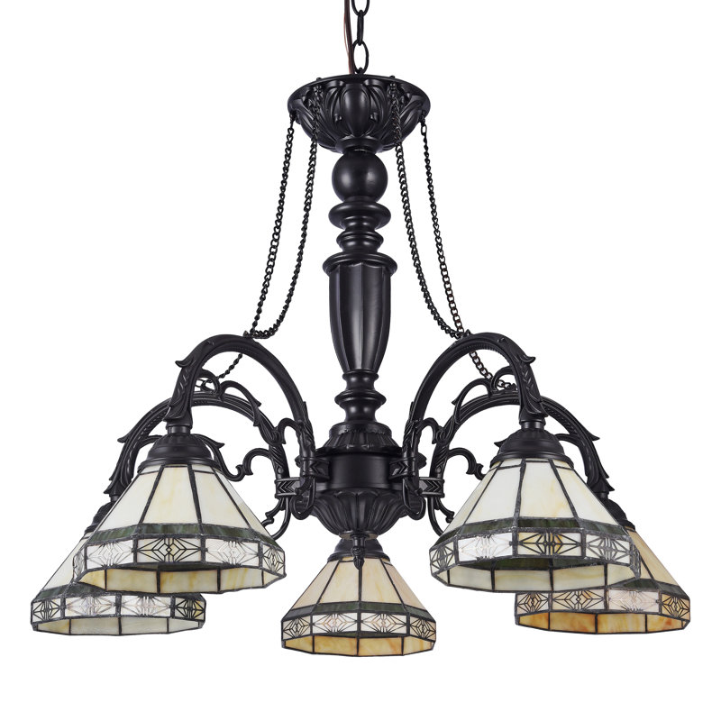 Lustre classique / traditionnel à 5 lumières Qubatbaum