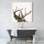 Roe Deer Plume sépia - Elegant sépia, art sur toile