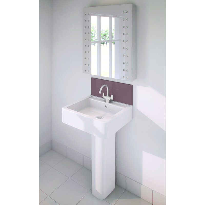 90cm W x 20cm L Glass Peel and Stick Panel, Purple