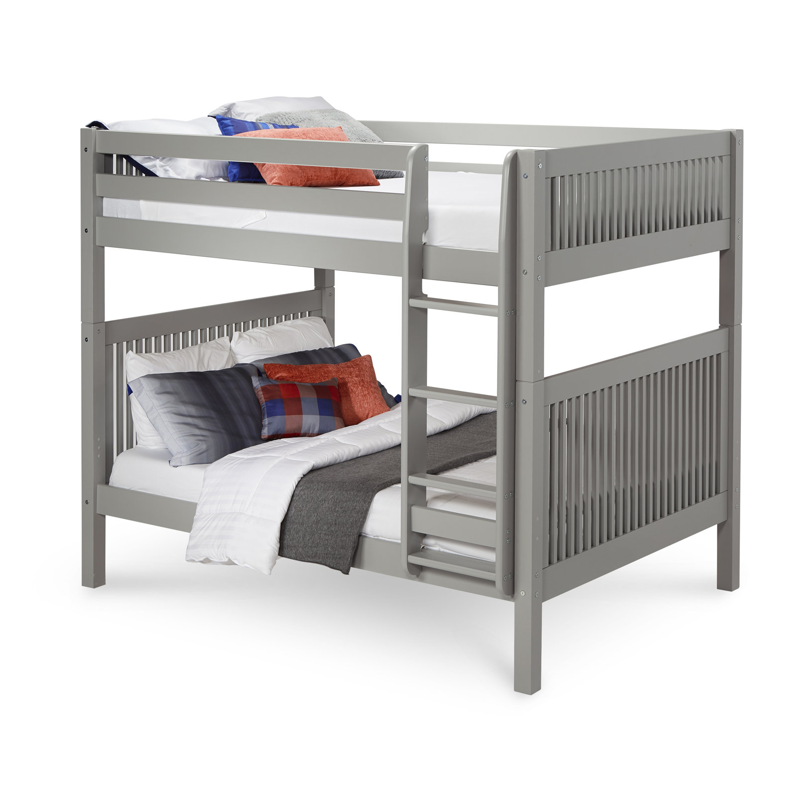 Friedemar Kids Full Over Full Bunk Bed, Grey