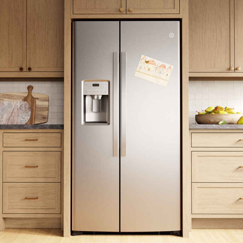 Counter Depth Side by Side Refrigerator, Stainless Steel