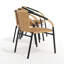 Chaises de restaurant empilables en rotin pour l'intérieur et l'extérieur Arthor par Flash Furniture-61943741